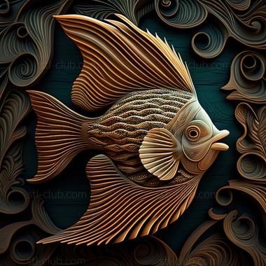 3D model st Butterfly fish fish (STL)